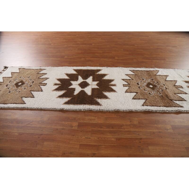Anatolian Runner Rug Hand-knotted Wool Carpet - 3'2"x 11'7"