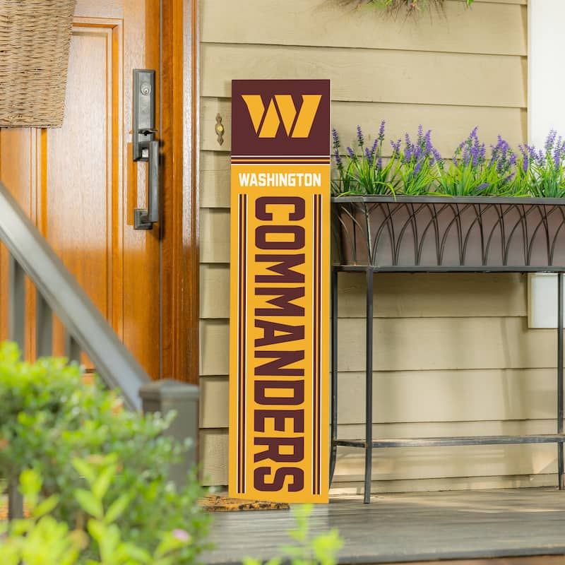 47" Double Sided Seasonal Porch Leaner, Washington Commanders - 47" x 11.25"