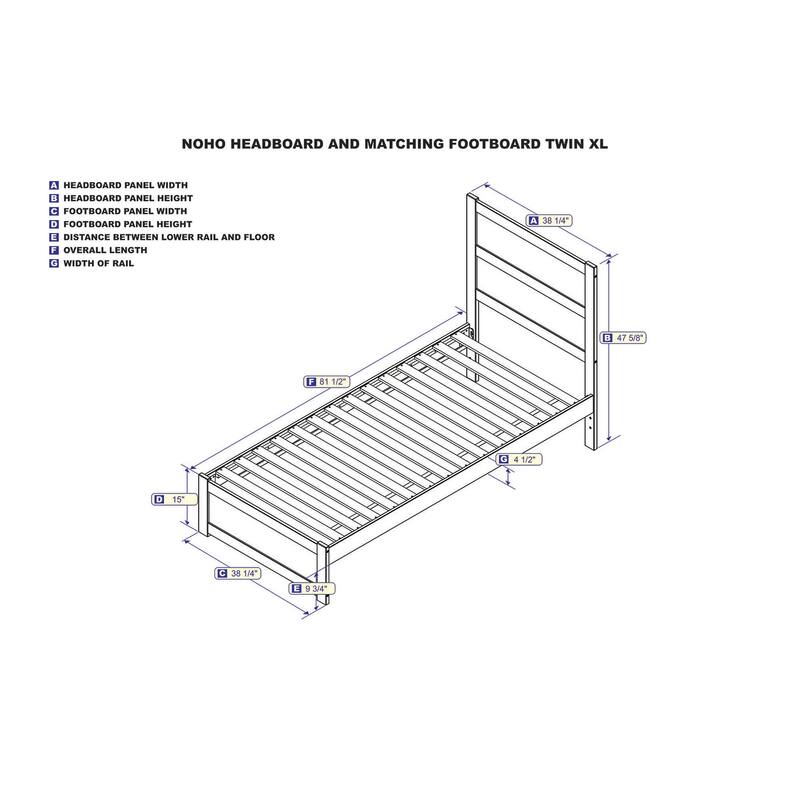 NoHo Twin XL Platform Bed with Footboard in Espresso On Sale Bed