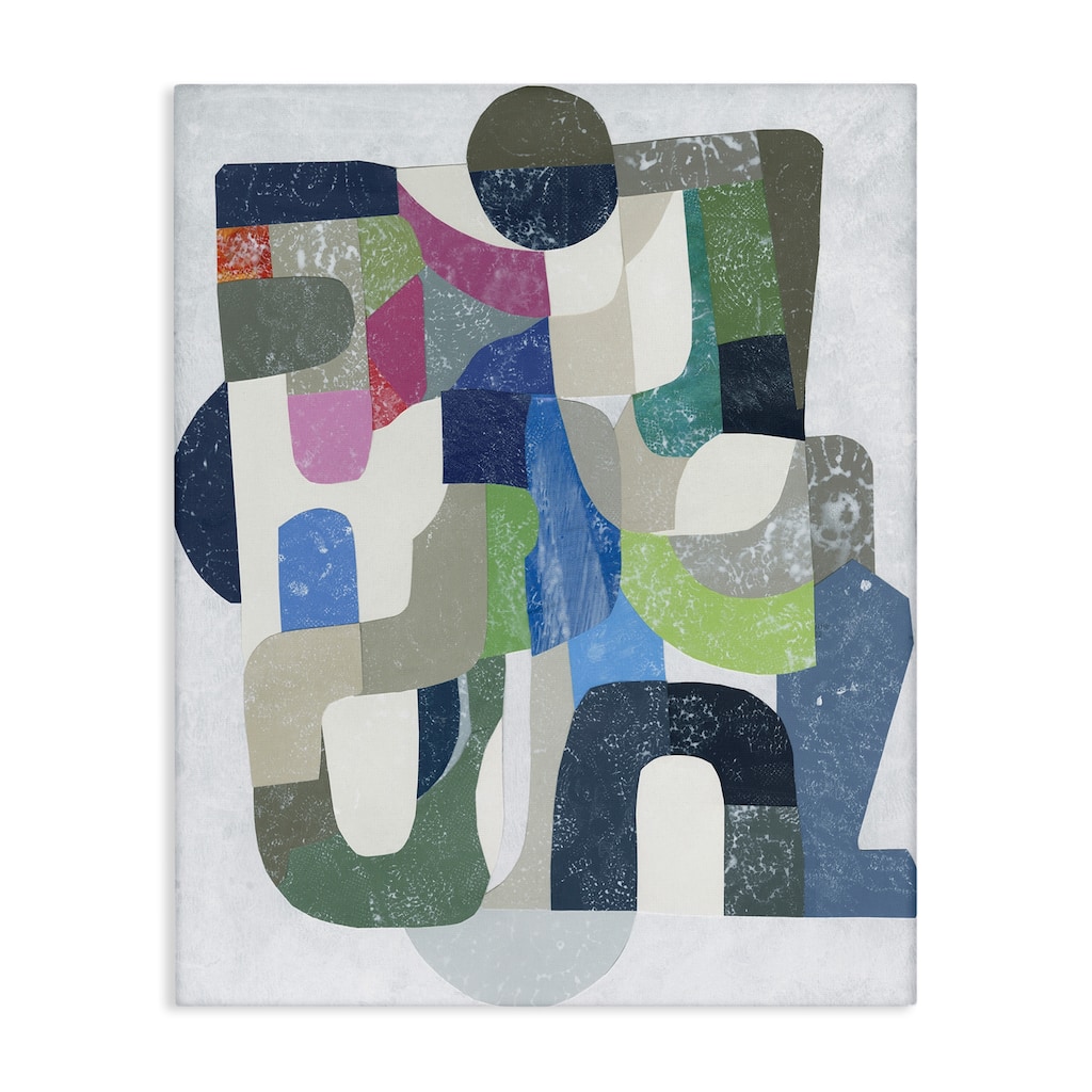 Stupell Retro Geometrics on Grey Canvas Wall Art Design By Coco Good