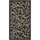 SAFAVIEH Courtyard Darline Indoor/ Outdoor Waterproof Patio Backyard Rug - 2' x 3'7" - Black/Sand