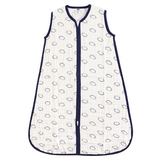 Hudson Baby Infant Boy Muslin Cotton Sleeveless Wearable Sleeping Bag, Sack, Blanket, Football