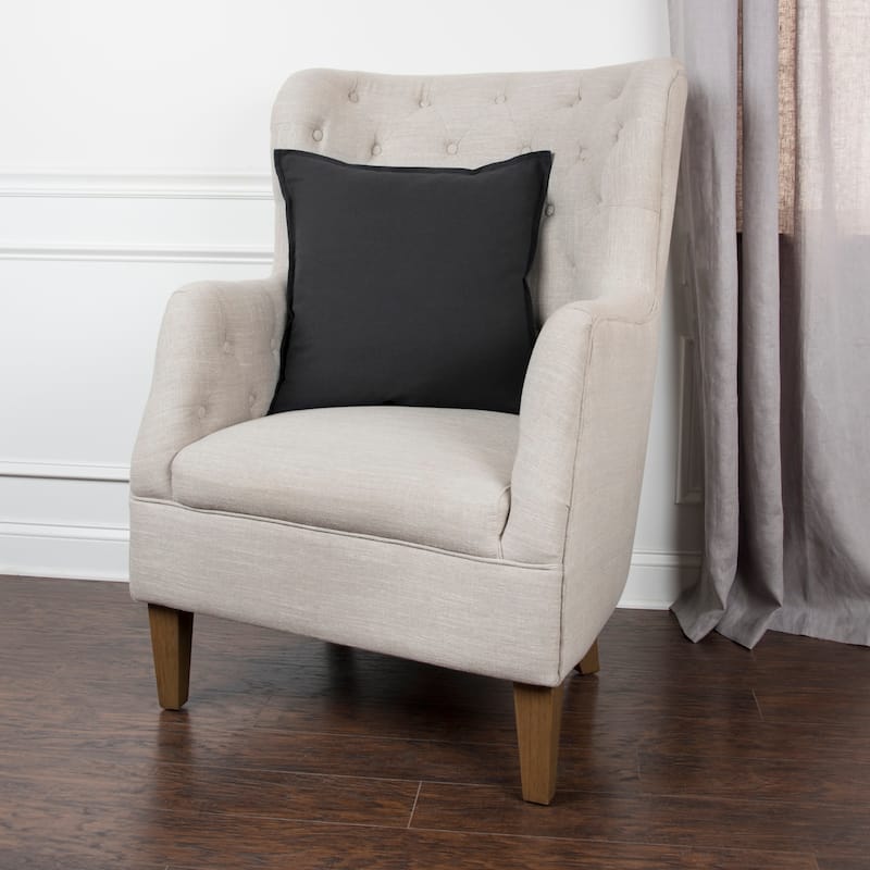 Rizzy Home Cotton Slub Solid Decorative Throw Pillow