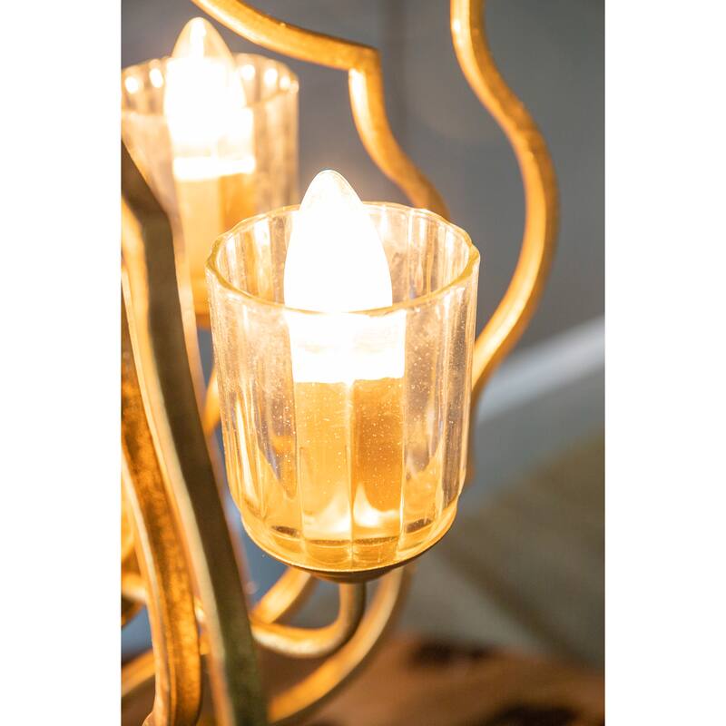 4 - Light Metal Chandelier, Hanging Light Fixture with Adjustable Chain, Bulb Not Included