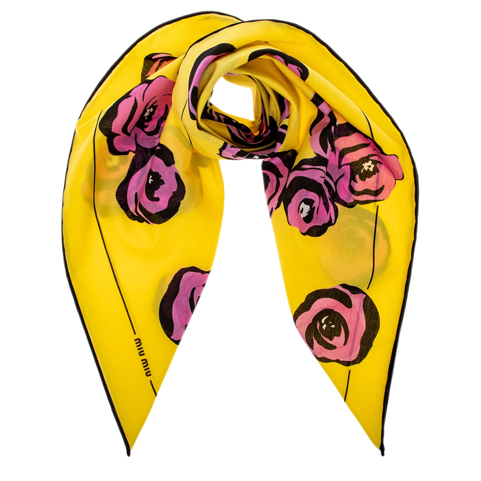 Miu Miu Floral Print Scarf