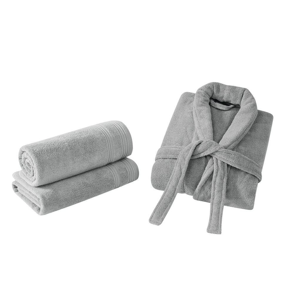 Christian Siriano NY® Solid Bath Towel Set and Robe in Gift Box