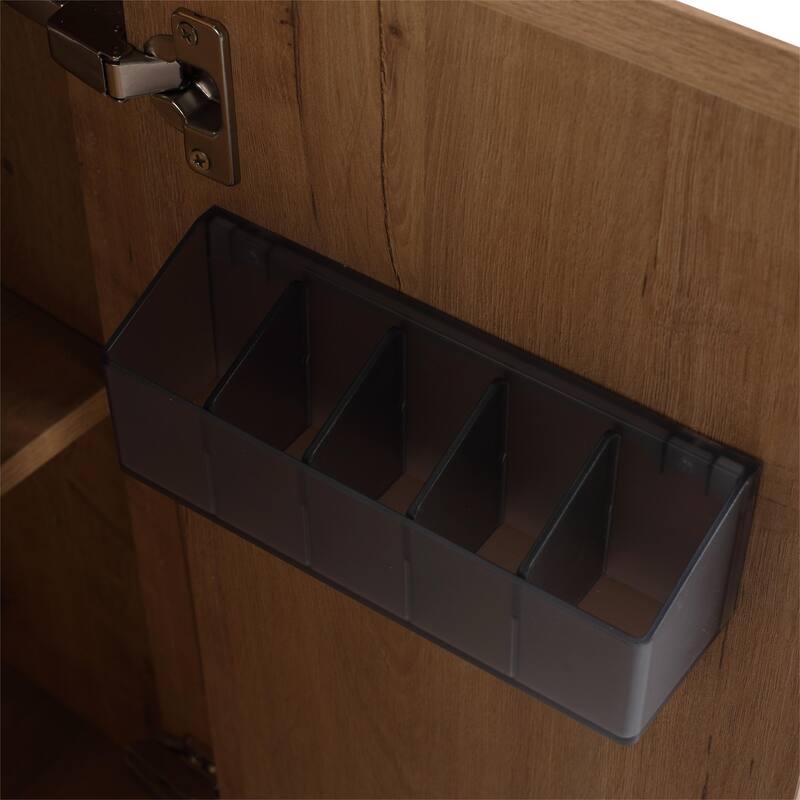 Bathroom Vanity With Sink In 24/30 Inch, Freestanding Bathroom Vanity With Soft Close Door And Adjustable Shelves