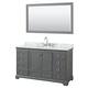 Option Dark Gray / White Carrara Marble Top / Polished