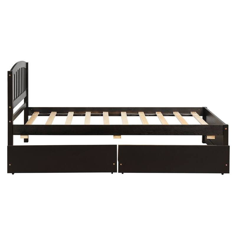 Merax Twin Size Platform Bed with 2 Storage Drawers