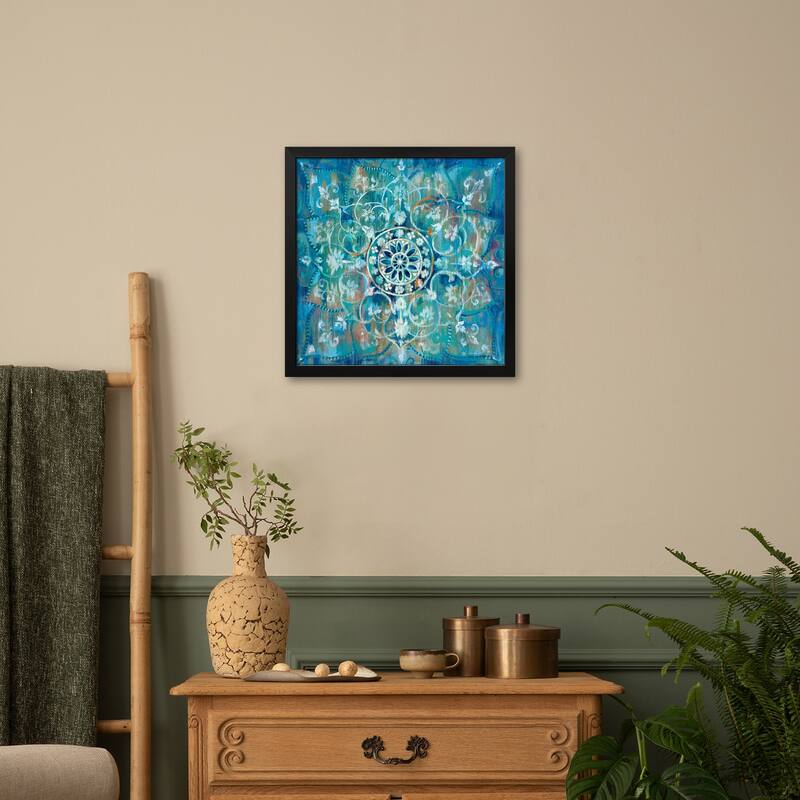 Mandala in Blue I Premium Framed Poster by Danhui Nai