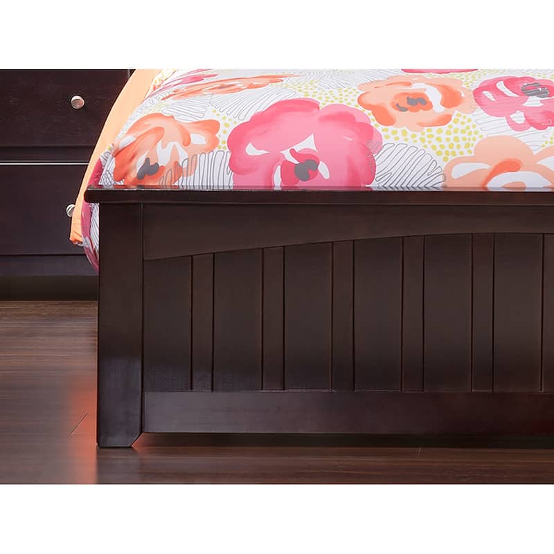 City Sleek Platform Bed - Twin XL/King - Wood Frame & Slat Kit - Espresso, White, Walnut