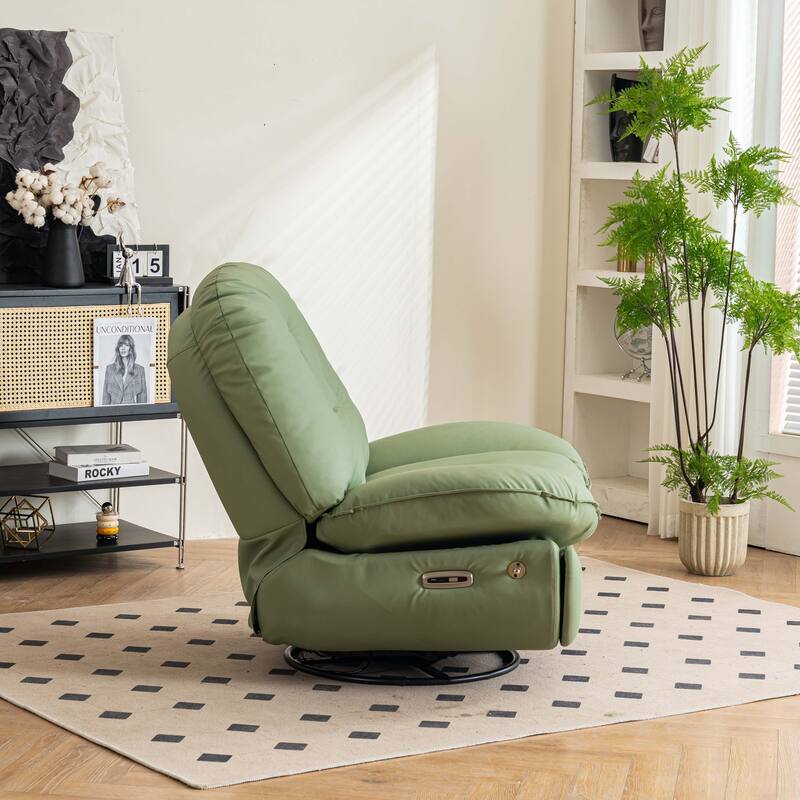Power Swivel Recliner With USB Charger and Bluetooth Music Player