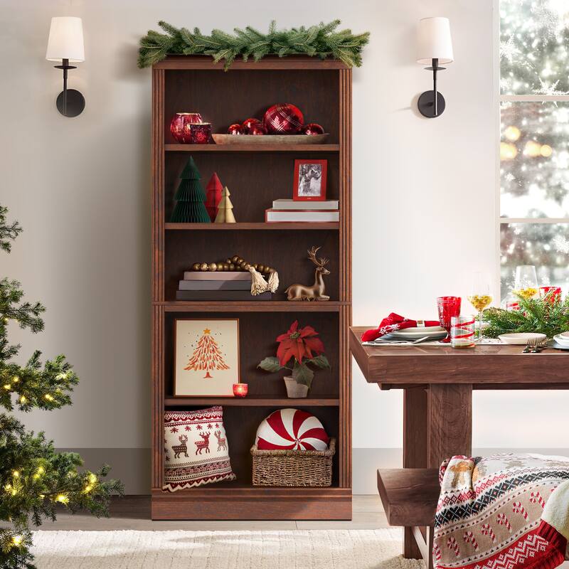 Halston 72.5" Tall Modular Bookcases Bookshelves 5-Tier Display Shelves Organizer and Storage