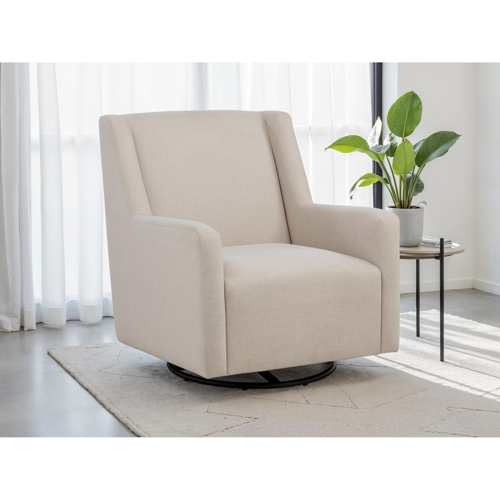 Sorrel Fabric Upholstered Swivel Glider Arm Chair Latte - 30.25" x 35.5" x 34"