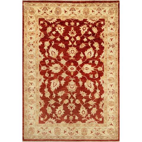 Momeni Heirlooms Chobi Hand Knotted Wool Red Area Rug - 4'7" X 6'9"