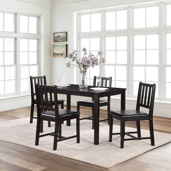 5 Piece Dining Table Set And 4 Chairs For Kitchen Dining Room Overstock 33450059