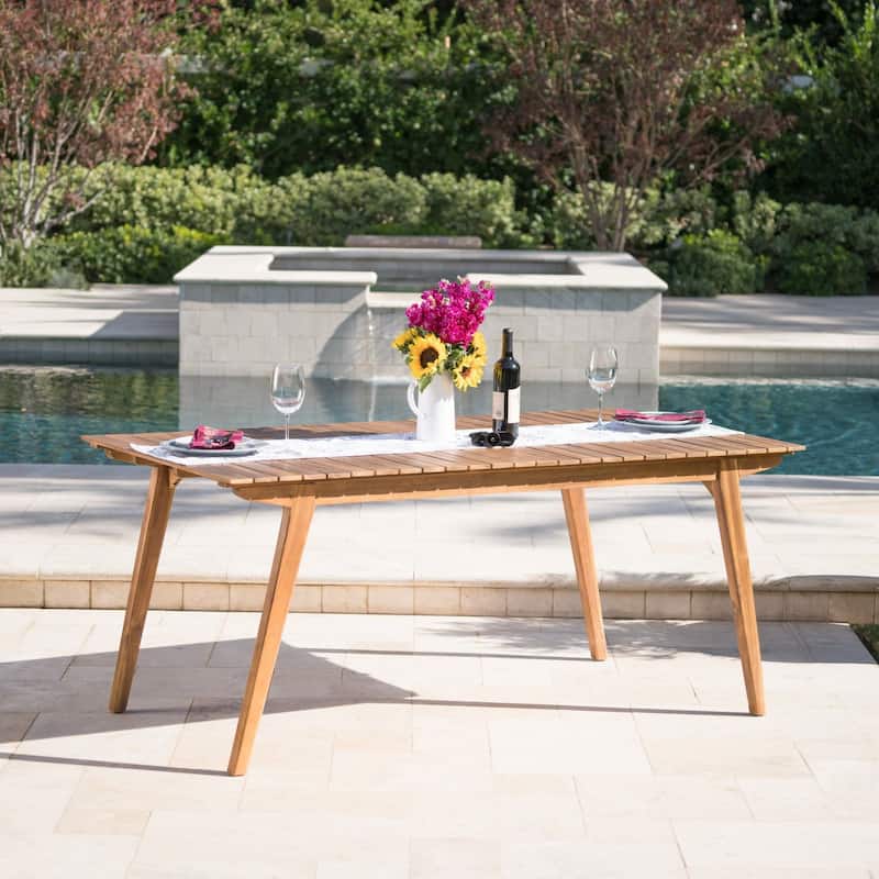 Taiga Outdoor 69-inch Rectangle Wood Dining Table by Christopher Knight Home - 68.50"L x 37.50"W x 30.00"H