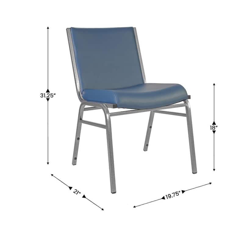Heavy Duty Stack Chair - 21"D x 19.75"W x 31.25"H