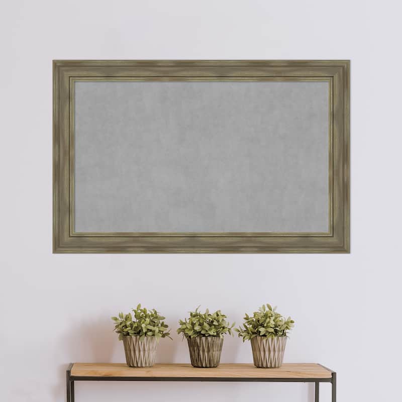 Amanti Art Alexandria Greywash Framed Magnetic Board