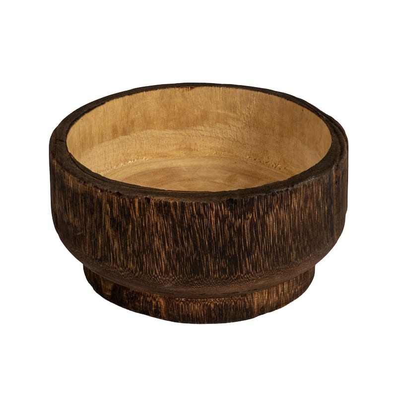 Two-Tone Paulownia Wood Bowl