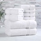 preview thumbnail 112 of 138, Superior Heritage Egyptian Cotton Absorbent 8-Piece Towel Set White