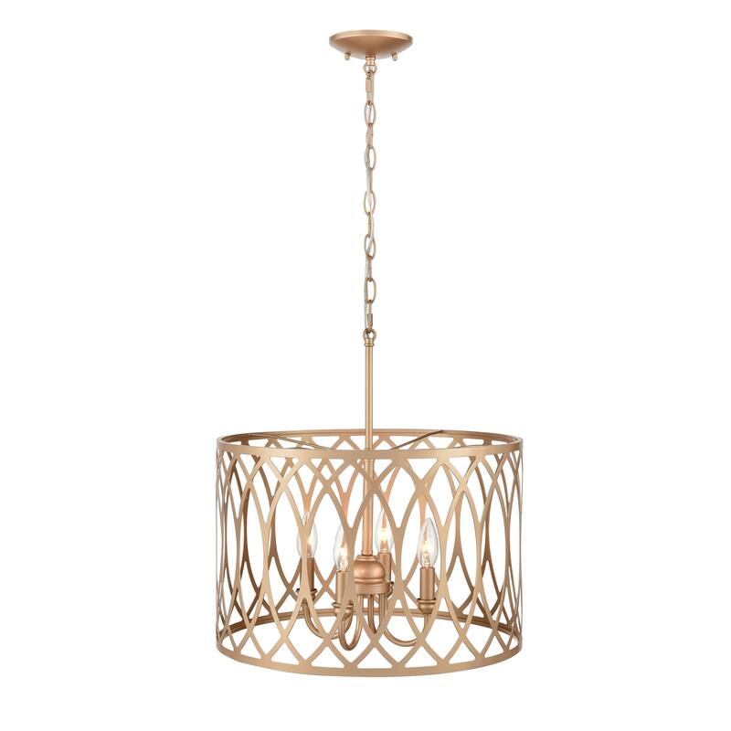 Millennium Lighting Arelyn 4 Light Pendant Fixture in Matte Black or Modern Gold - Painted Modern Gold