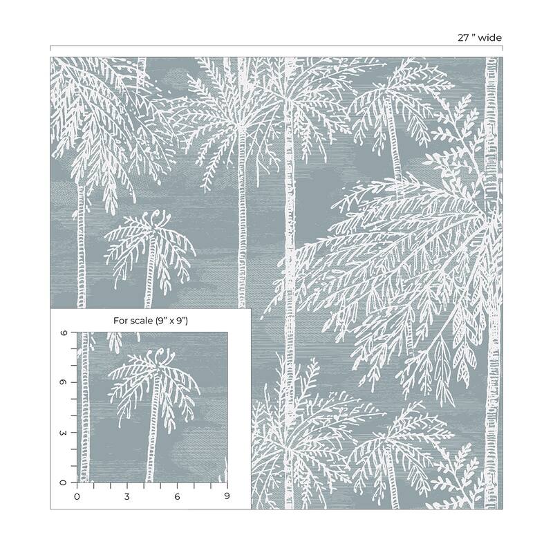 Lillian August Palm Grove Embossed Vinyl Unpasted Wallpaper