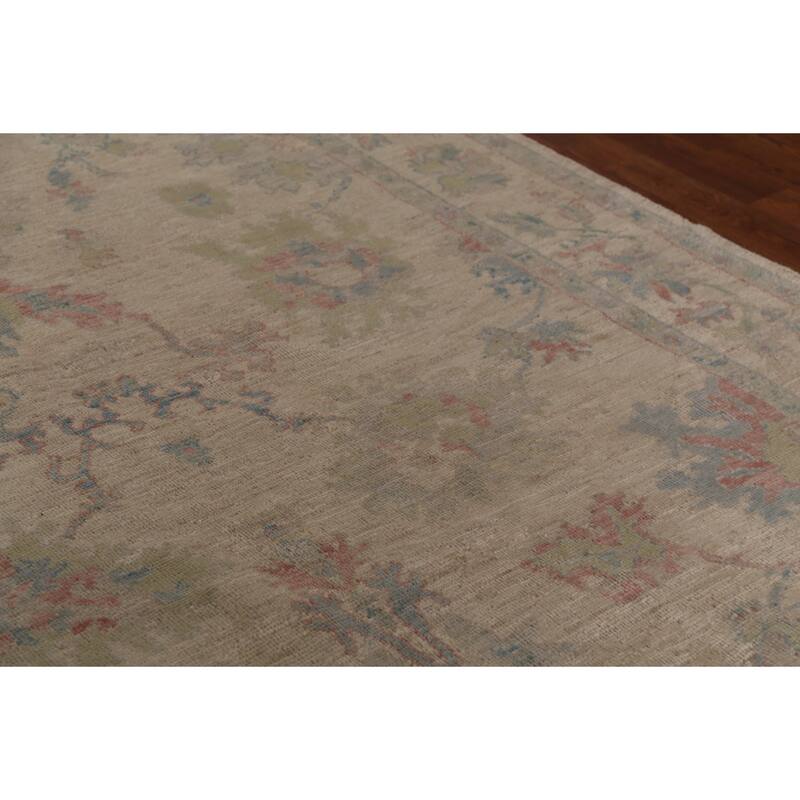 Vegetable Dye Oriental Oushak Turkish Rug Hand-Knotted Wool Carpet - 5'10"x 8'8"