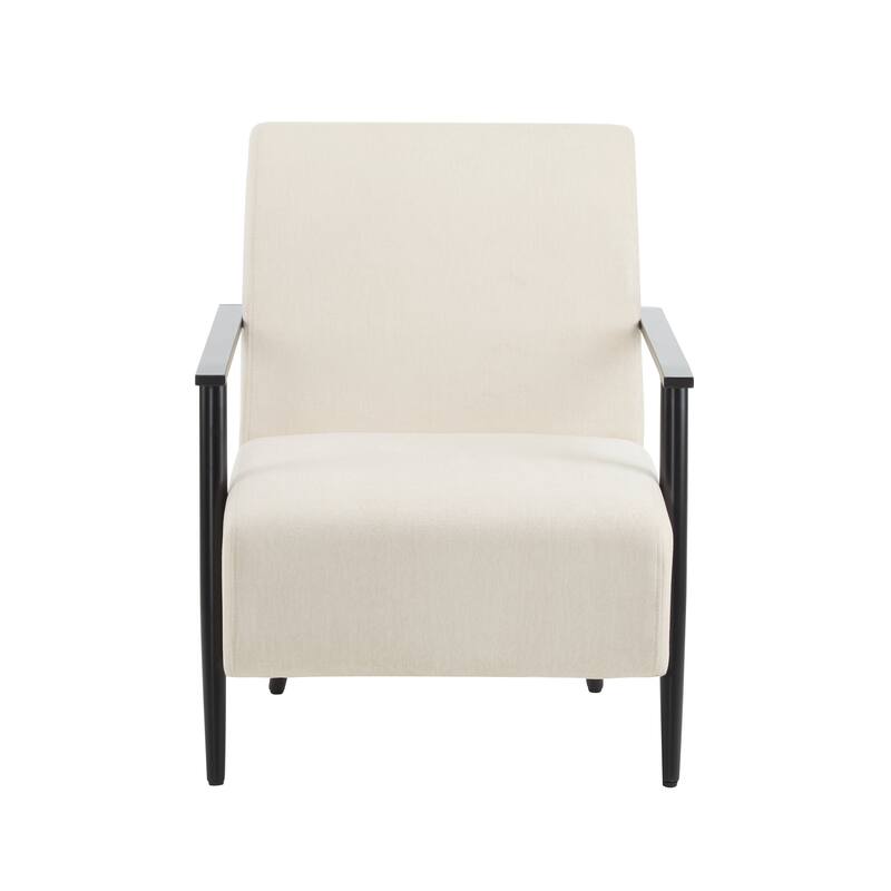 Polyester Lounge Chairs with Metal Frames (Set of 2)