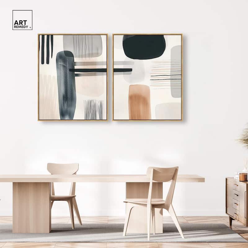 Softened Dimensions Canvas Set of 2 by Art Remedy