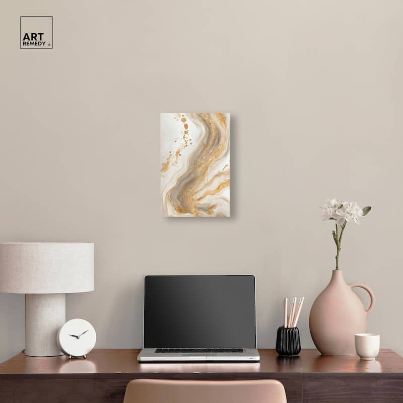 Gold Vein Canvas by Art Remedy, Gallery Wrapped