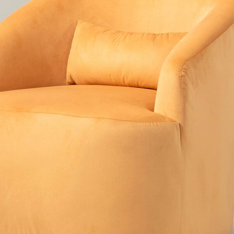 Modern Velvet Upholstered Swivel Accent Chair