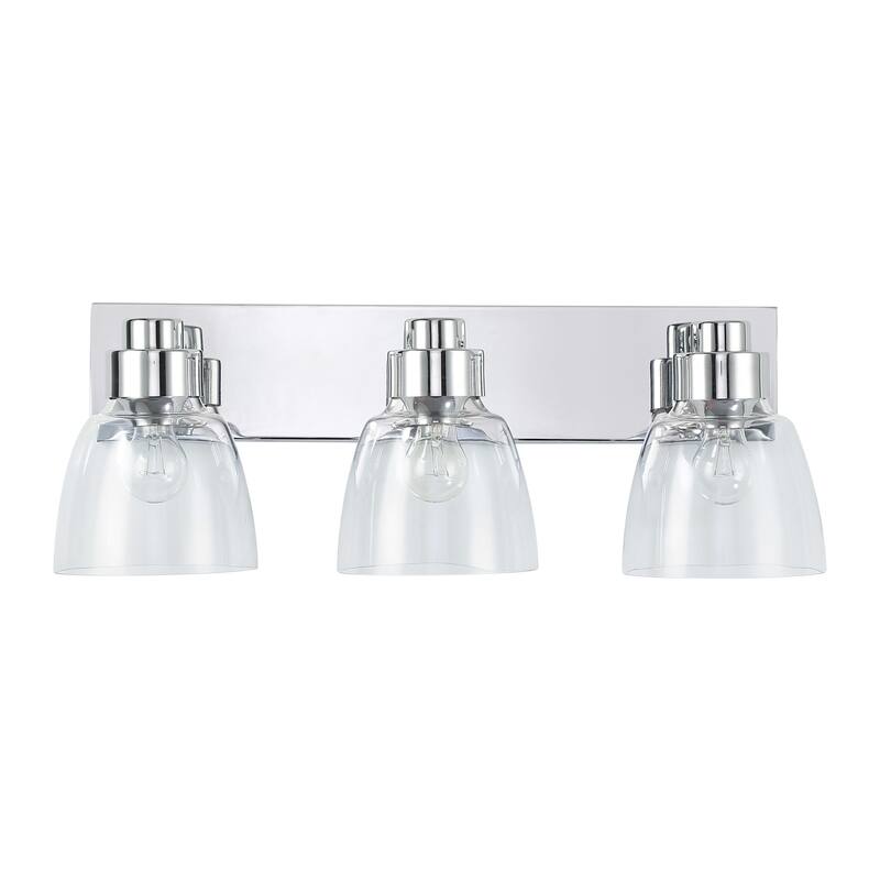 Golden Lighting 0314-BA3 CLR Remy 3 Light 7" Wide Vanity Light - Chrome
