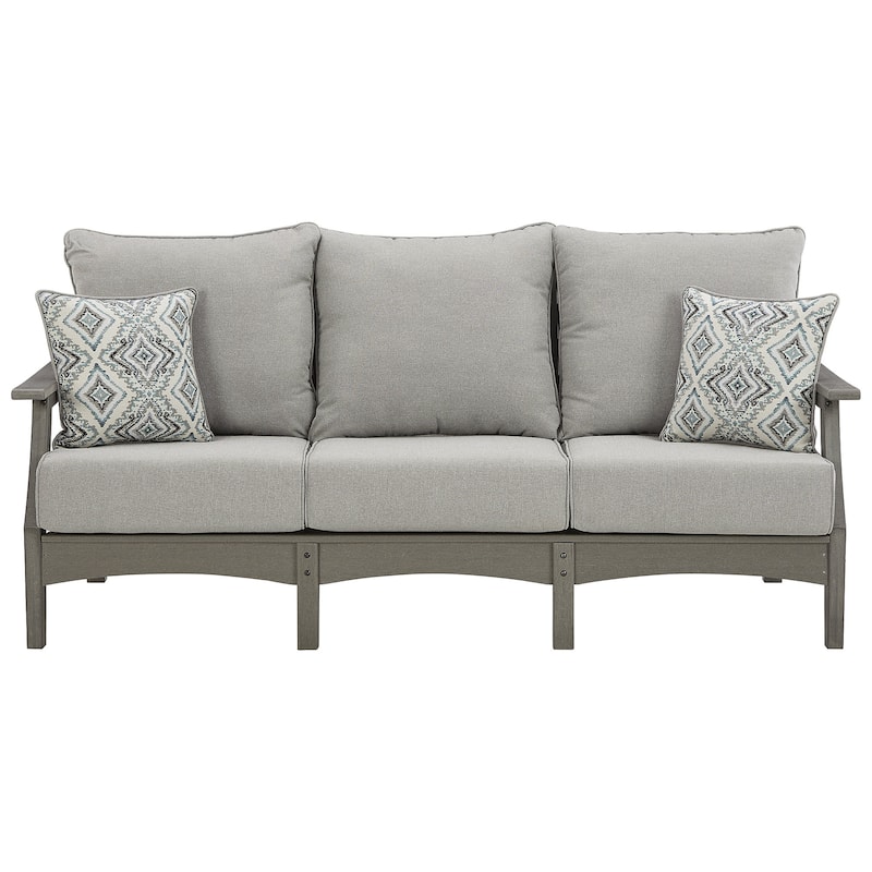 Signature Design by Ashley Visola Outdoor Poly All Weather Sofa with Cushion
