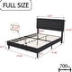 preview thumbnail 56 of 59, alazyhome Upholstered Platform Bed Frame with Button Tufting Headboard