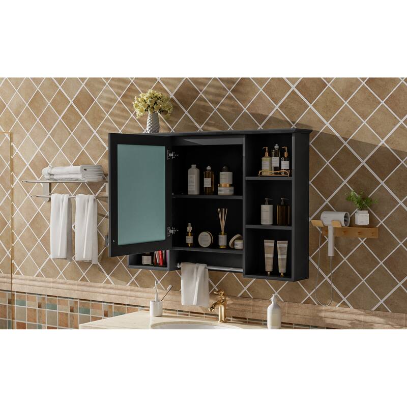 Roomfitters 42 Inch 3-in-1 Wall Mount Medicine Cabinet, Mirror Storage with Adjustable Shelf & Soft Close Doors