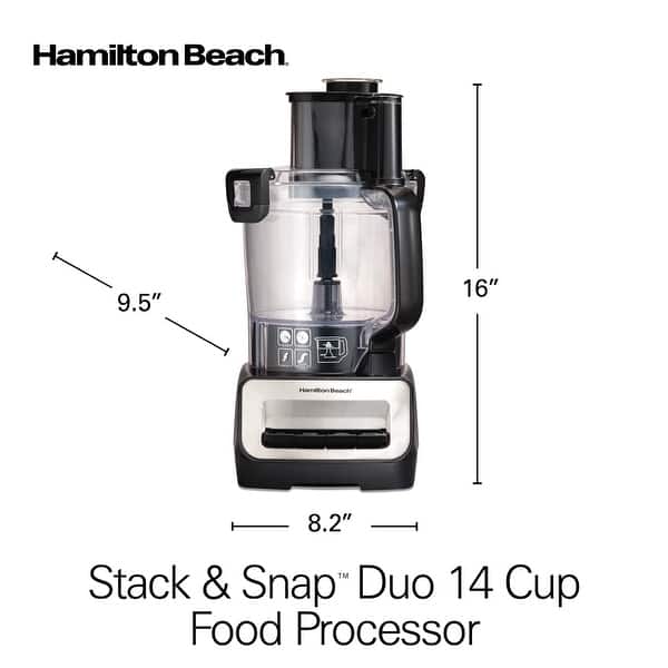 Hamilton Beach Stack & Snap 14 Cup Duo Food Processor Bed Bath & Beyond 34040962