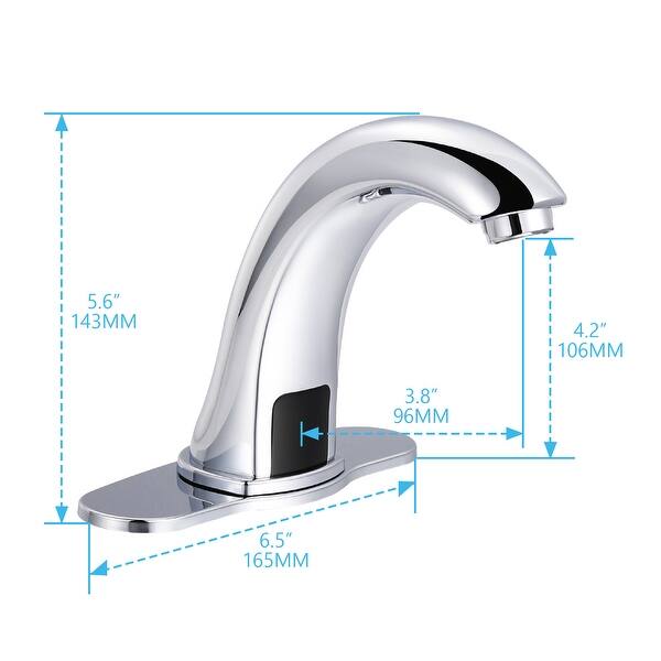 EPOWP Automatic Sensor Touchless Bathroom Sink Faucet with Deck Plate