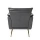 preview thumbnail 90 of 89, HULALA HOME 1ida Modern Velvet Tufted Accent Armchair with Gold Metal Legs