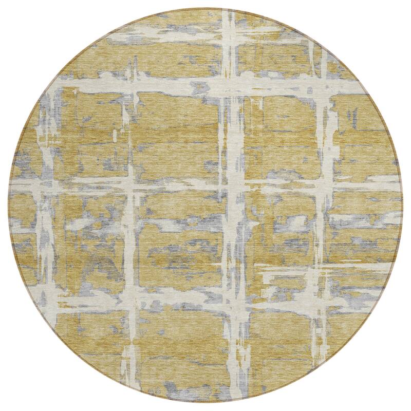Machine Washable Indoor/ Outdoor Chantille Contemporary Abstract Rug