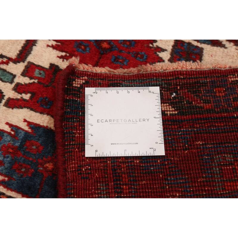 ECARPETGALLERY Hand-knotted Melis Vintage Cream, Red Wool Rug - 5'6 x 7'2