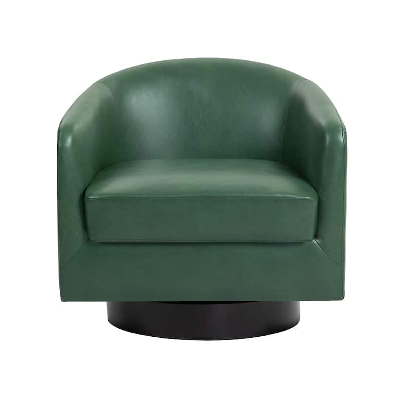 2 Set Modern Wide Round Swivel Accent Barrel Chairs