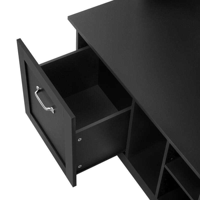 Modern Hall Tree Cabinet with Bench & Adjustable Shelves, Entryway Storage Cabinet Coat Rack with Walk-in Closet