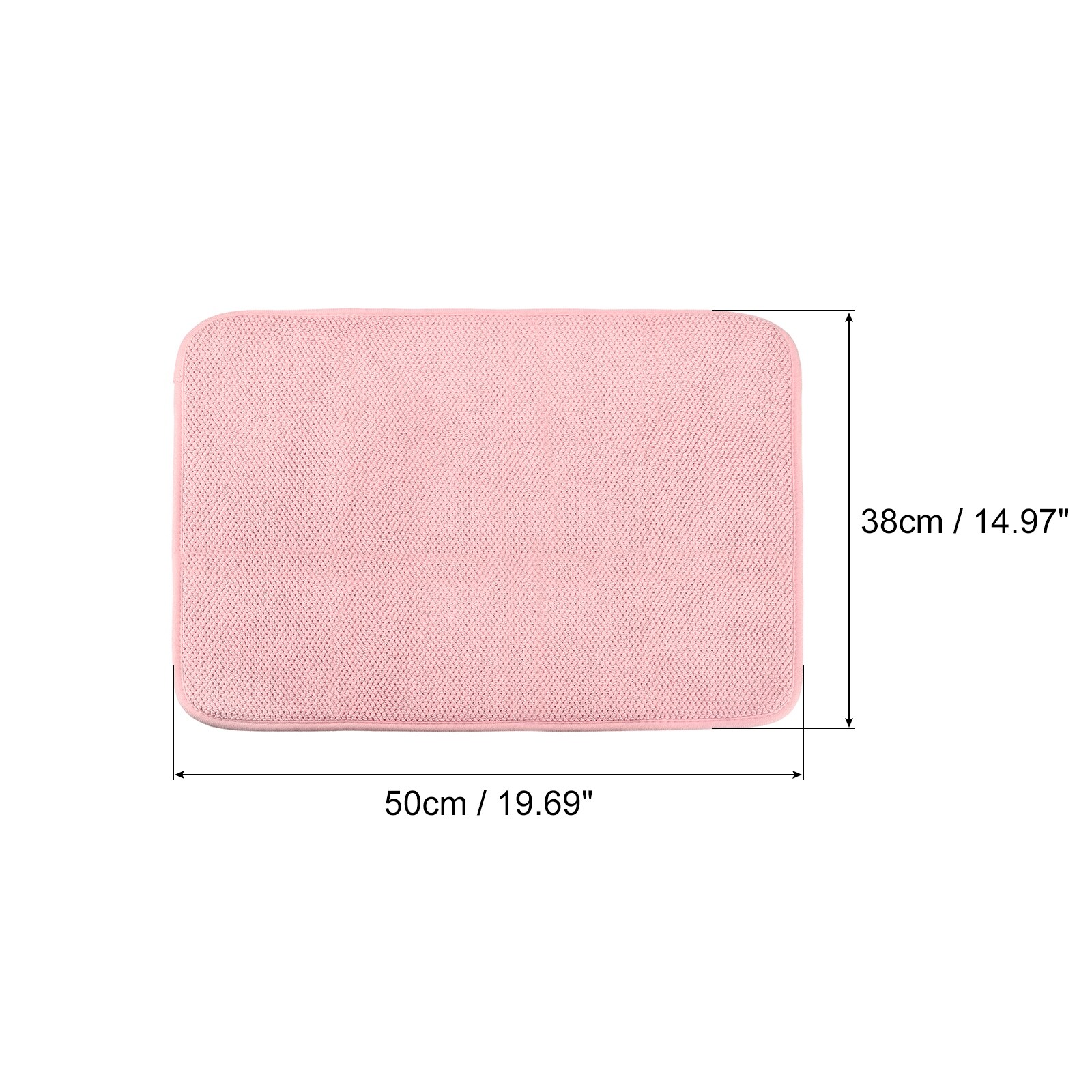 Unique Bargains Microfiber Dish Drying Mat Kitchen Sink Drainer Tea  Towel-Pink Red
