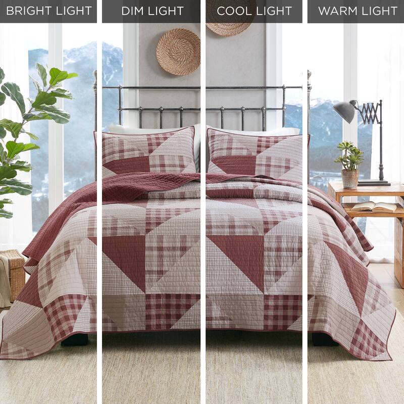 Woolrich Olsen 3 Piece Oversized Cotton Quilt Set