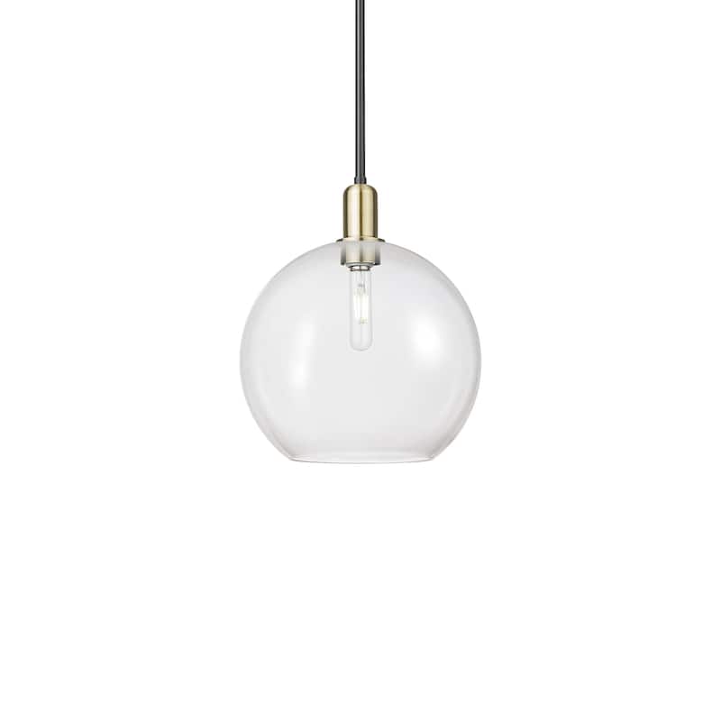 Innovations Lighting 716-1S-15-12 Athens Pendant Athens 12" Wide - Black Antique Brass / Clear