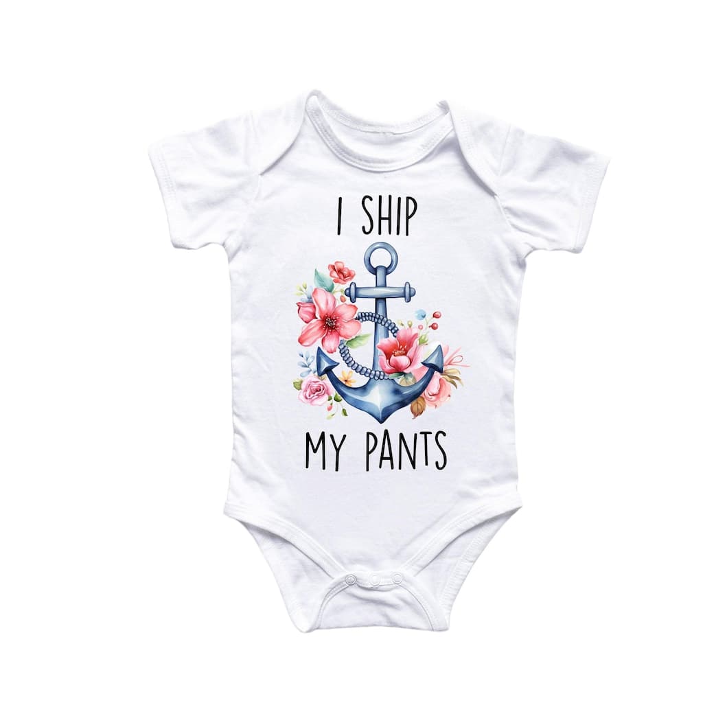 Boat Anchor Nautical - Baby Boy Girl Clothes Infant Bodysuit Funny Cute Newborn 4