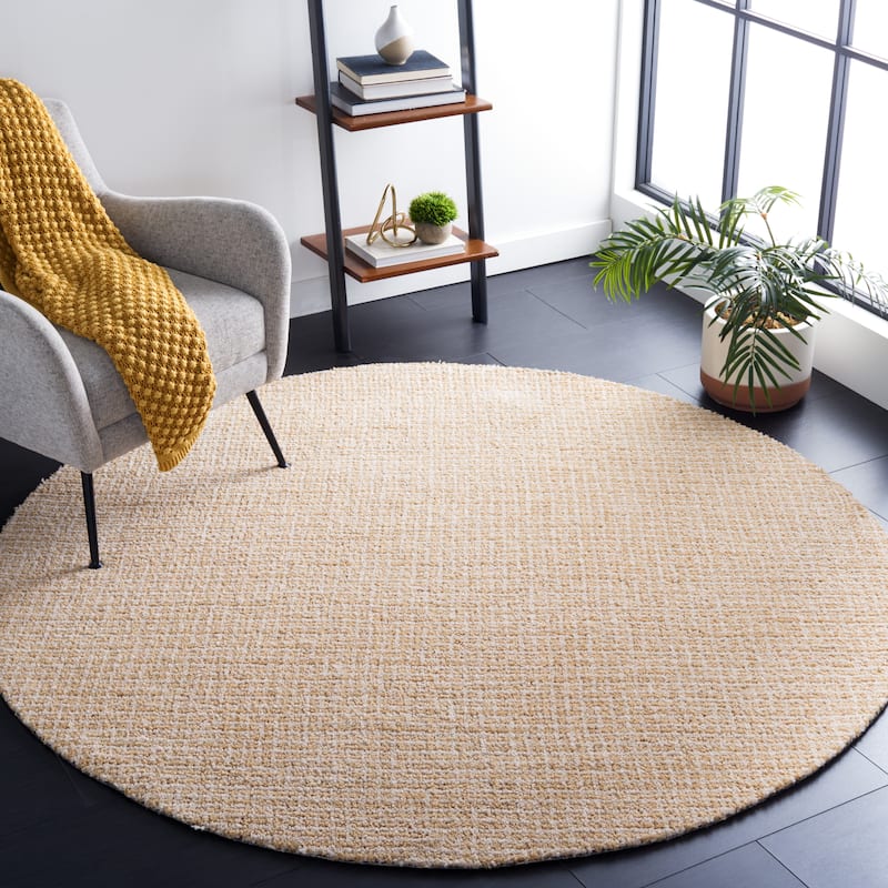 SAFAVIEH Handmade Soho Stojanka Modern Rug - 6' Round - Gold