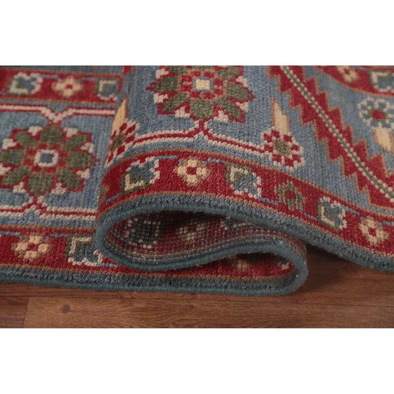 Oushak Area Rug Hand-Knotted Floral Wool Carpet - 8'0"x 9'10"