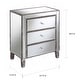 preview thumbnail 4 of 15, Silver Orchid Olivia 3-drawer Mirrored End Table